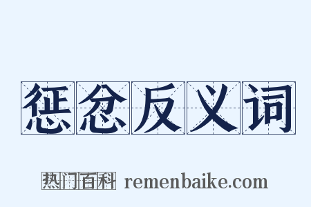 惩忿反义词是什么意思的图片